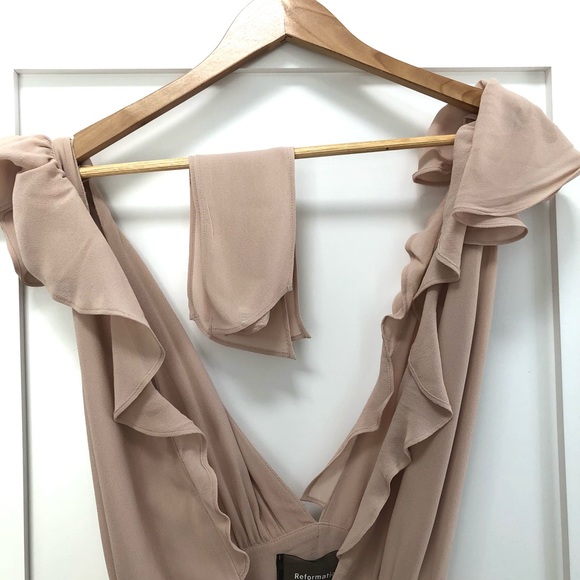 Reformation Peppermint Dress Small Champagne - Picture 5 of 12